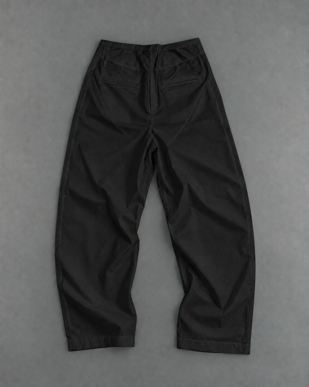 Adjustable Hem Wide Pants – Black