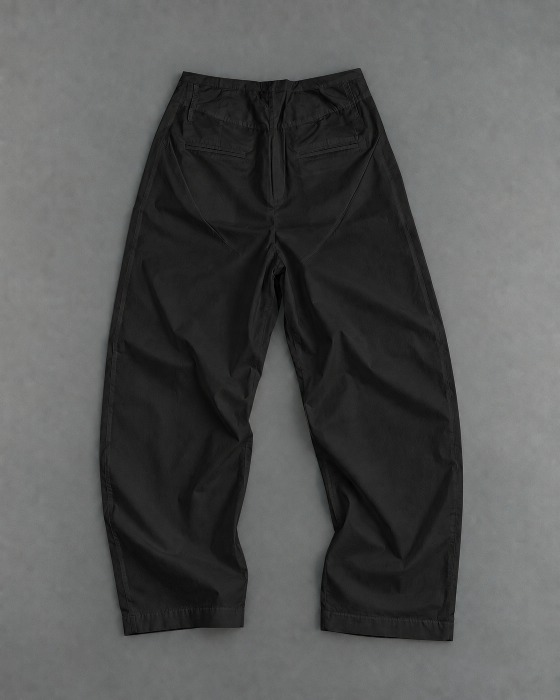 Adjustable Hem Wide Pants – Black