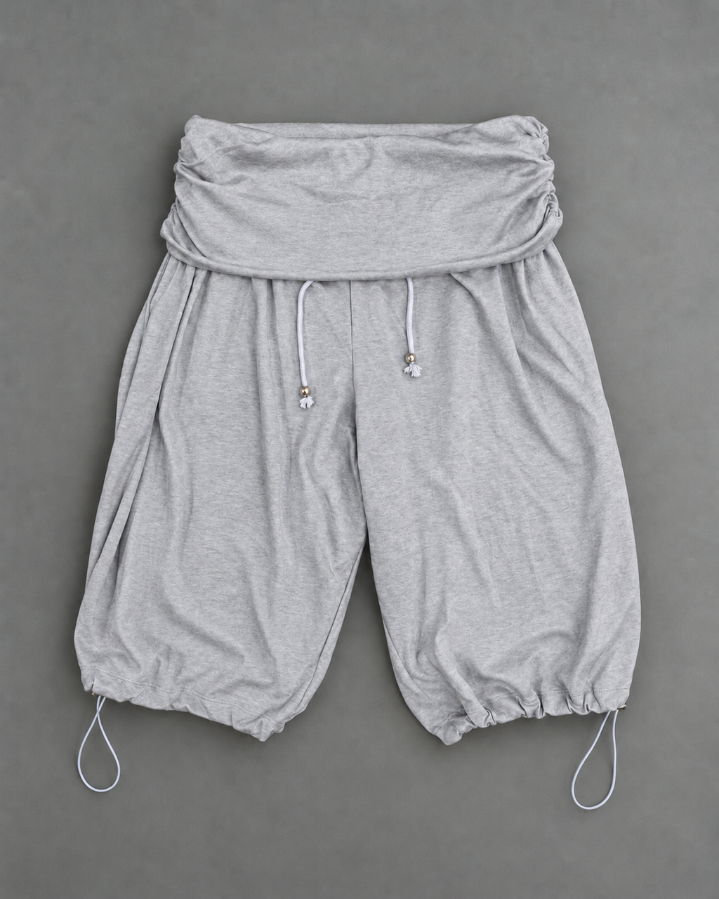 Draped Waist Balloon Pants - Grey