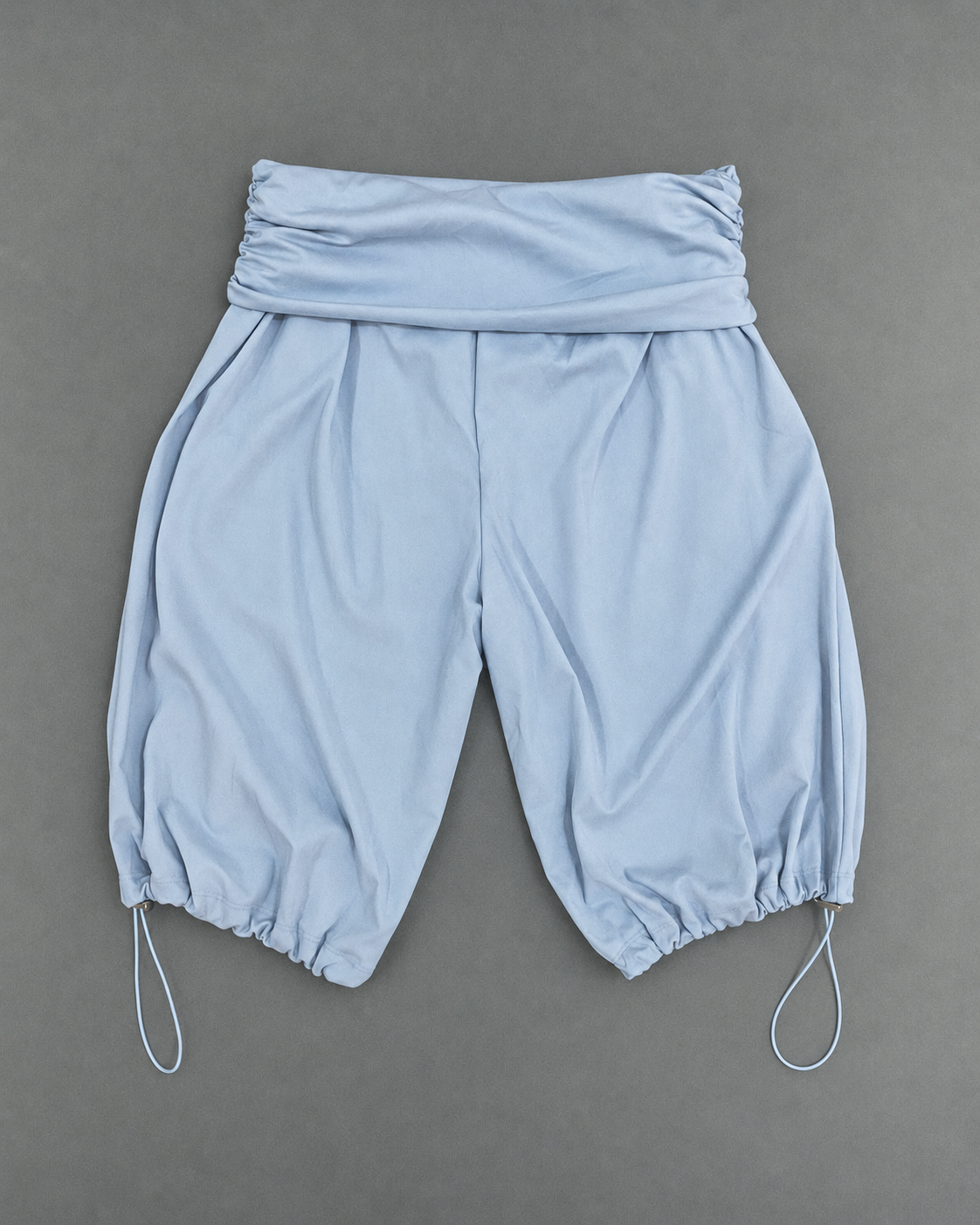 Draped Waist Balloon Pants – Sky Blue