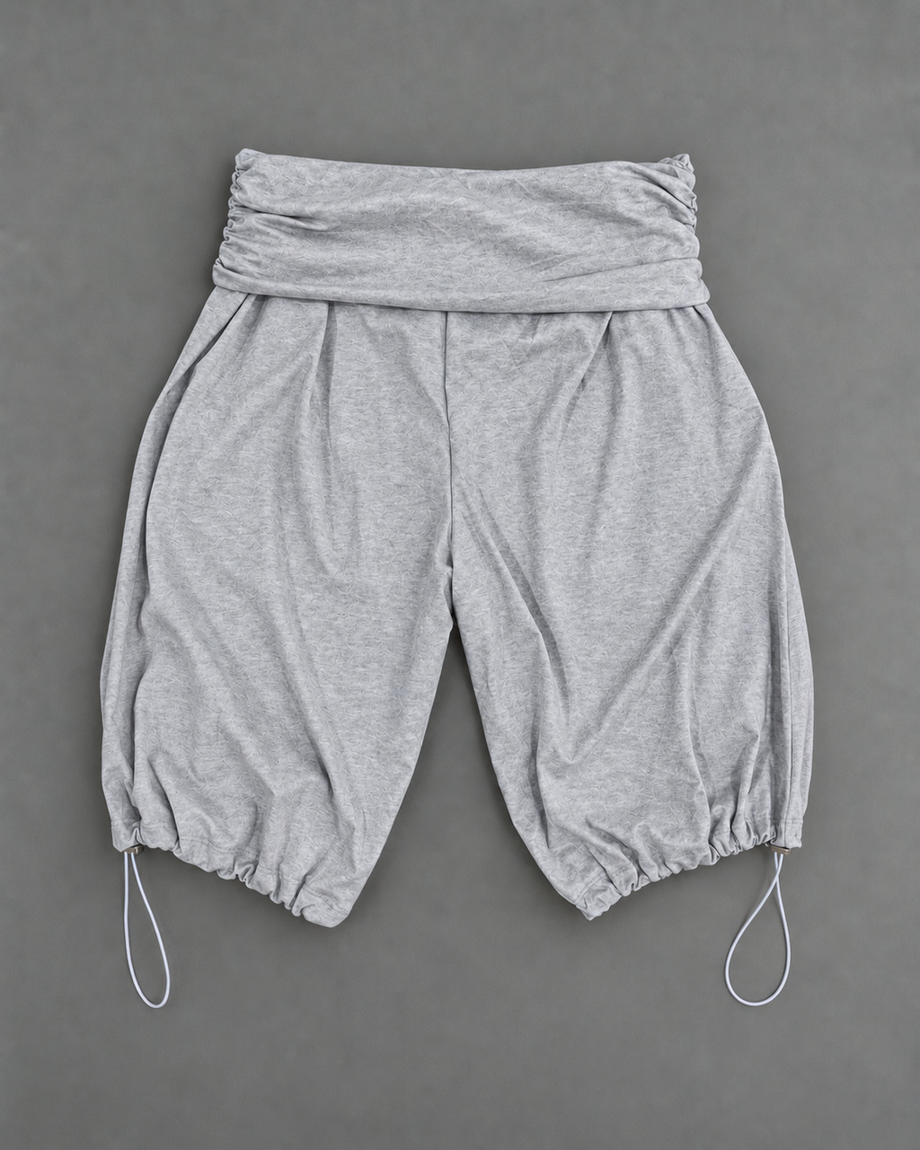 Draped Waist Balloon Pants - Grey