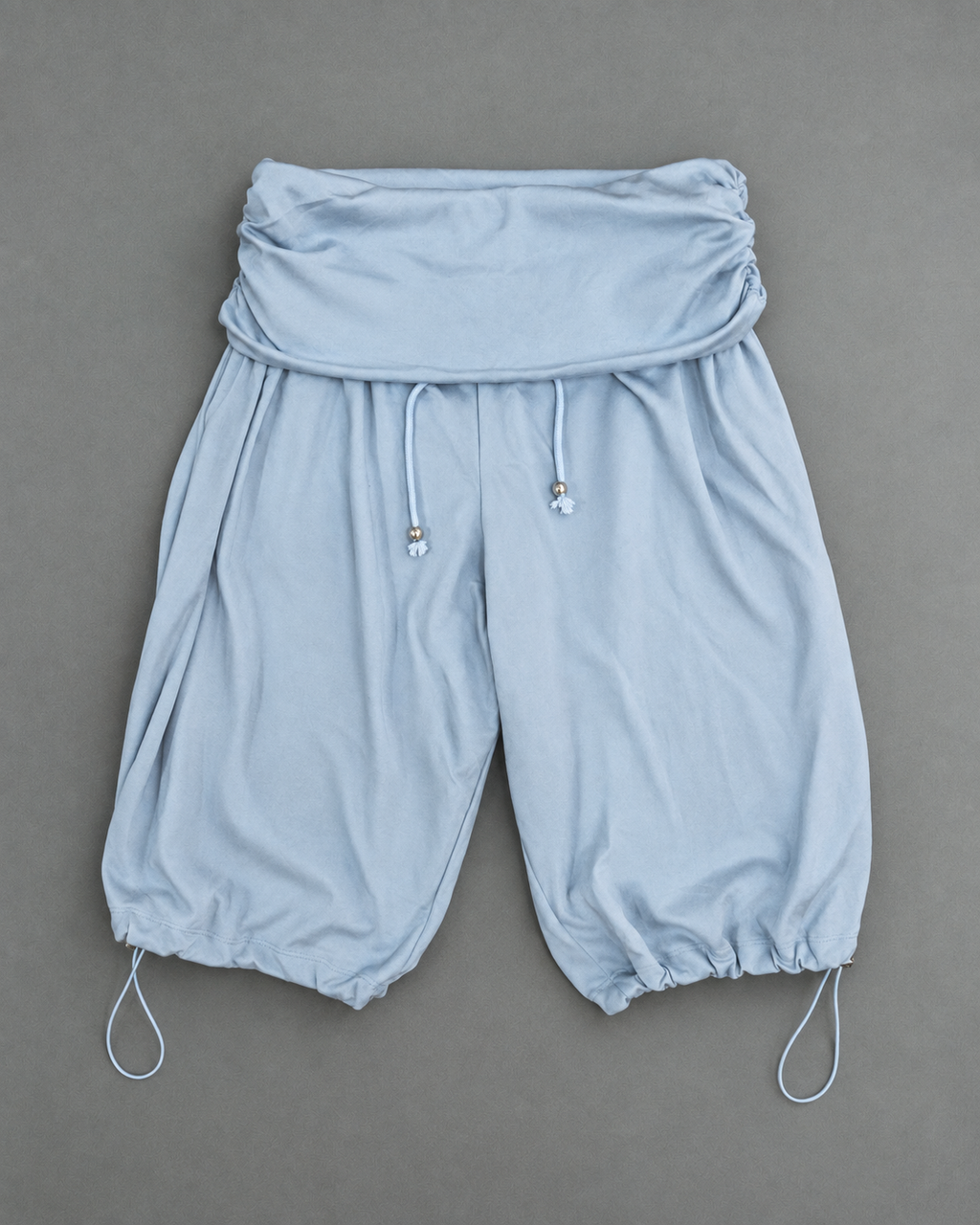 Draped Waist Balloon Pants – Sky Blue